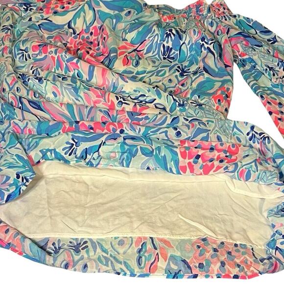 NWT Lilly Pulitzer Trina Mini Dress Sm Bondi Blue My Little Peony Spring Floral - Picture 7 of 9